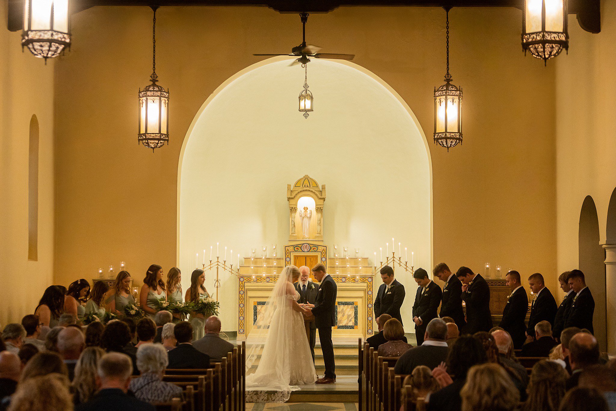 beautiful indoor wedding chapel in Ohio at Nazareth Hall near Toledo Ohio - indoor vs. outdoor